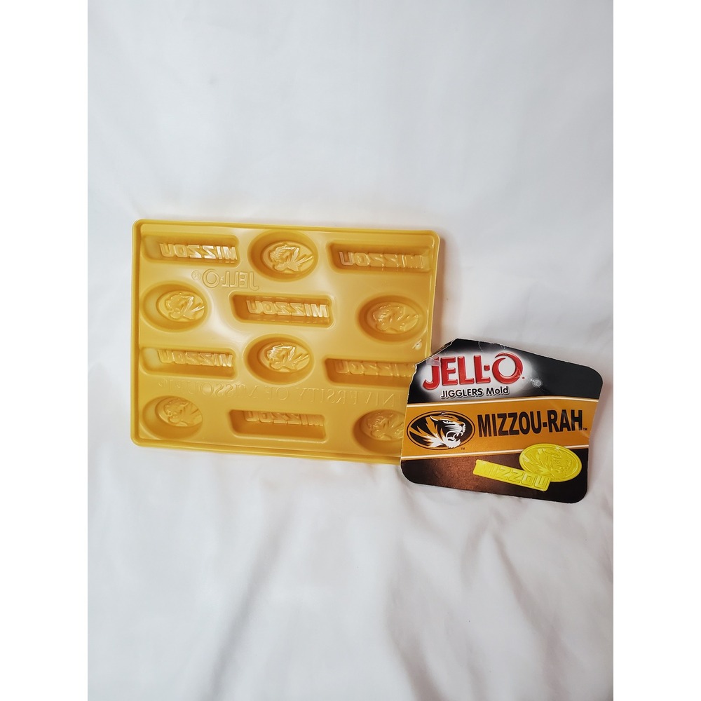 Jell-O Jigglers Mold University of Missouri Mizzou Tigers NCAA Gold Plastic New